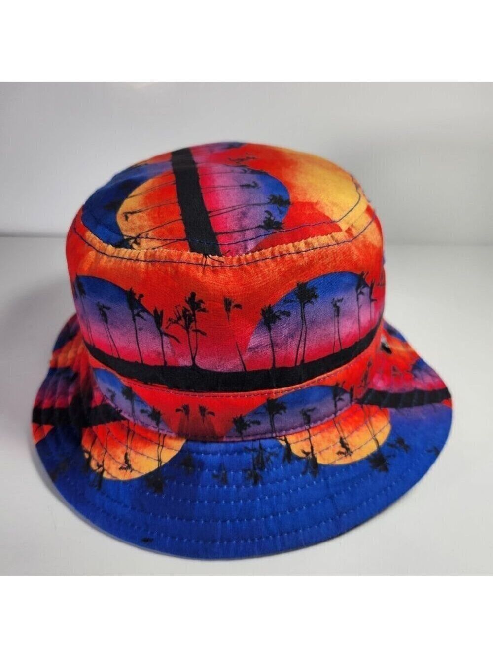 Chuck Bucket Hat Original Tie Dye Tropical Palm Tree Sun Cap Floppy Packable ML